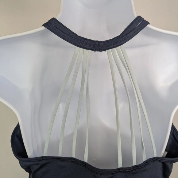 LIVI Active Women Sports Bra 18 Navy Blue Strappy Back Pullover Unlined - Picture 4 of 8